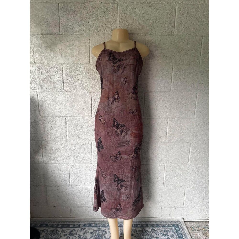 ROMWE Butterfly Aesthetic Maxi Dress – Size Large